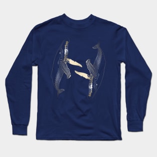 CIRCLING WHALES Long Sleeve T-Shirt